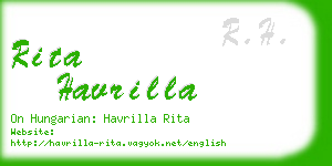 rita havrilla business card